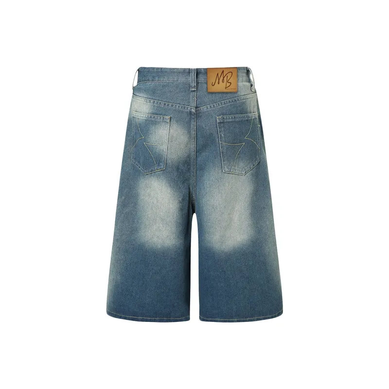 MindBridge Denim Shorts Unisex Blue-0