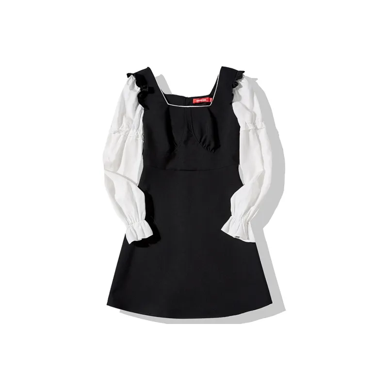 EPTISON WOMAN Dress Women's Black White-0
