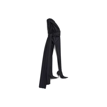 Balenciaga Pantabodysuit Draped Da Donna In Nero Jumpsuit Women's Black