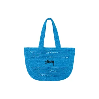 Stussy Polypropylene Tote Bag, Shopping Bag, Shoulder Bag Unisex Blue