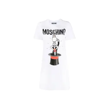 MOSCHINO Bugs Bunny Printed Crewneck Dress