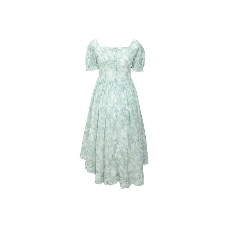 Incolore Short Sleeved Dresses Women's Green-0