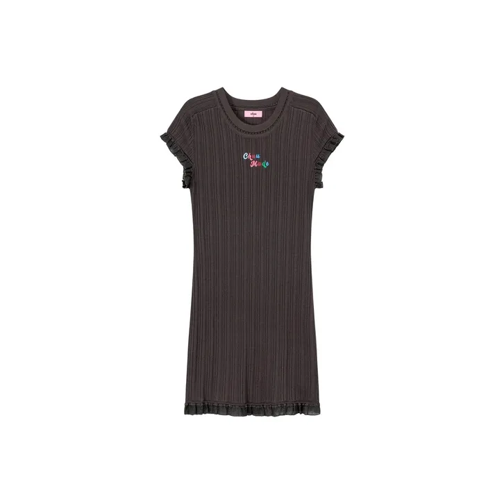 CHUU Short Sleeved Dresses Women's Carbon Gray-0
