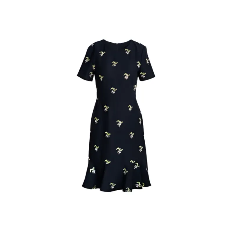 ROEYSHOUSE Short Sleeved Dress Women's Black-0
