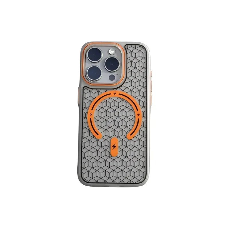 Sopi Acrylic Material Maze Plaid Magnetic Phone Cases Compatible With IPhone 16/15 Pro Max/Apple 13/14 Pro/Max-1