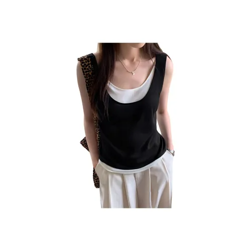 Puppytown Tank Tops Women's Black