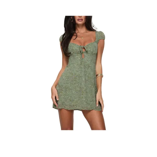 PRINCESS POLLY ALORA MINI DRESS Short-Sleeved Dresses Women's GREEN/Green