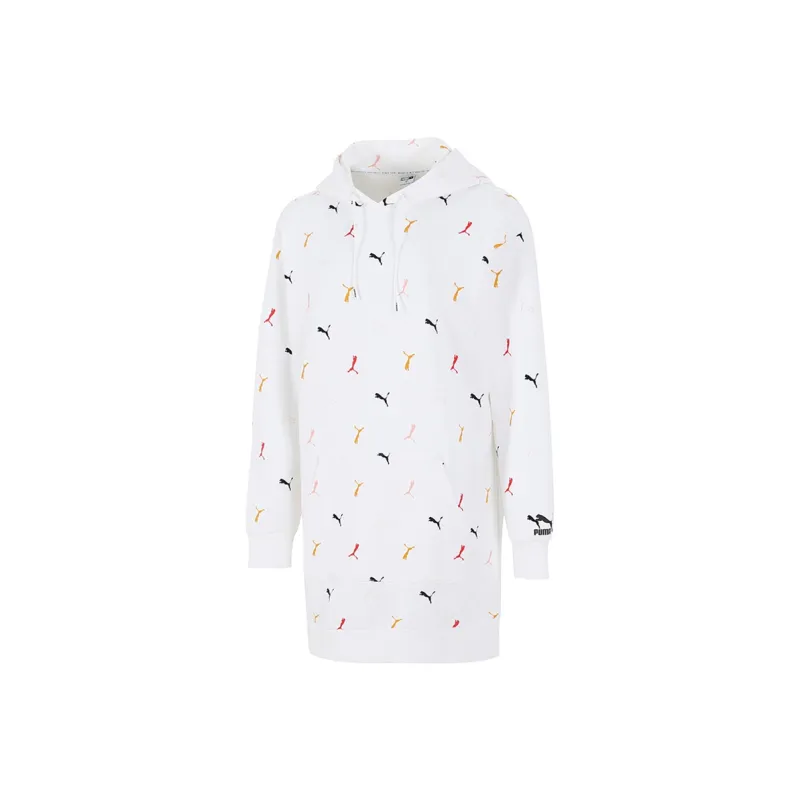 PUMA Long Sleeved Dresses Women's White-0