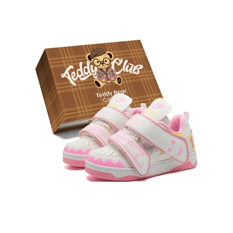 Teddy Bear Collection Slip Resistant, Abrasion Resistant, Lightweight Low Top Skateboard Shoes Unisex-7