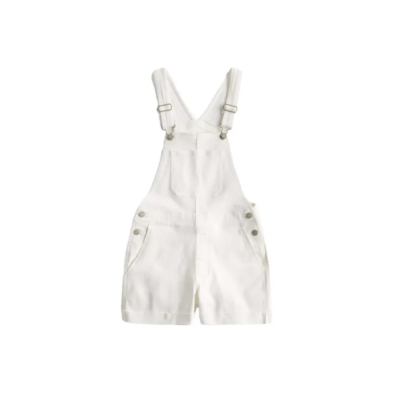 Hollister Overalls Women's White-0