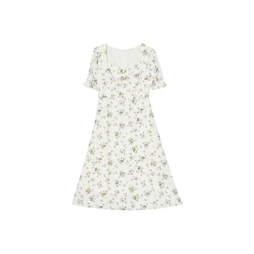 QYPRF Short-Sleeved Dresses Women's Multicolor