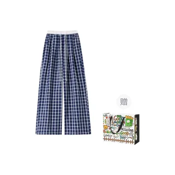 OURUOKE Casual Pants Women's Blue