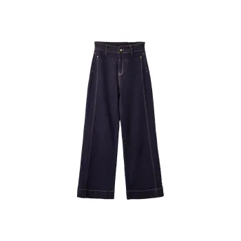 XIANGYING Jeans Women's Navy Blue