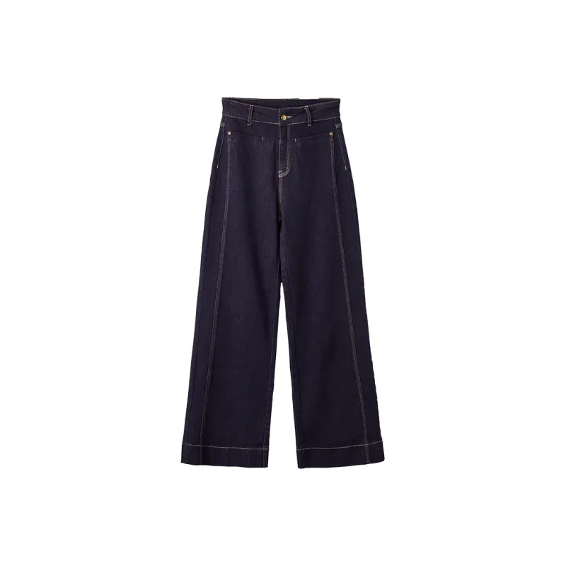XIANGYING Jeans Women's Navy Blue-0