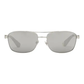 Burberry Metal Rectangular Sunglasses Women's Silver