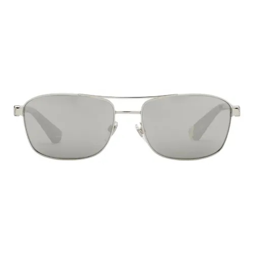 Burberry Metal Rectangular Sunglasses Women's Silver