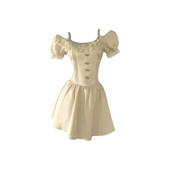 JOSR Short Sleeved Dresses Women's Yellow