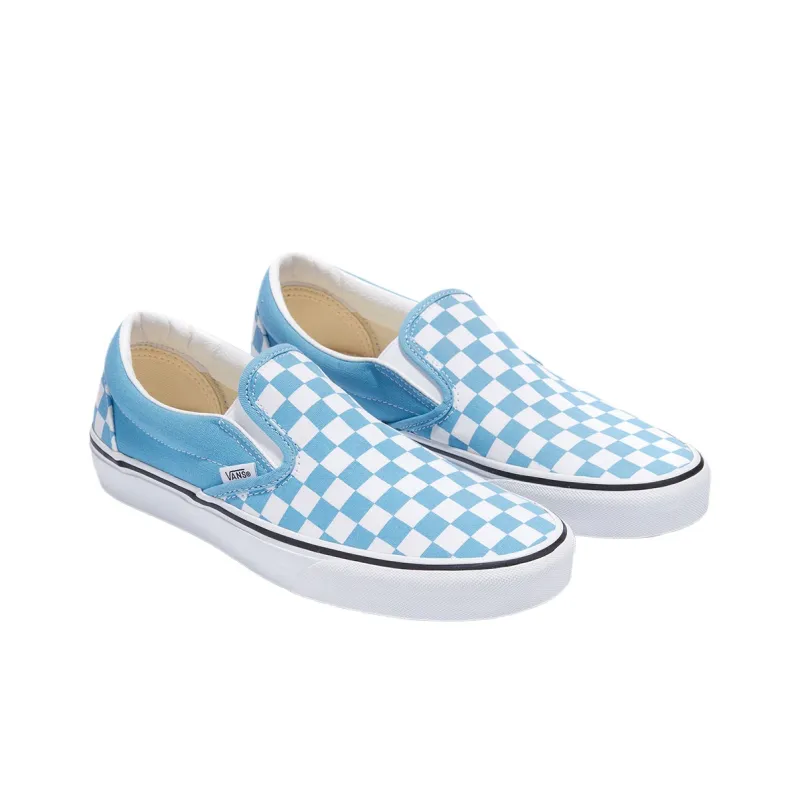 Vans CLASSIC SLIP ON Low Top Skateboard Shoes Women's Blue-1