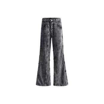 Wen Shan Jeans Unisex Black Gray