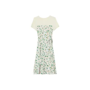 HUASJ Short Sleeved Dresses Women's Green