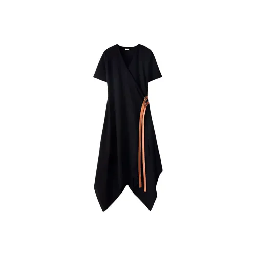 LOEWE Short Sleeved Dresses Women's Black