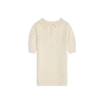 CELINE Mini Dress In Pointelle Cotton