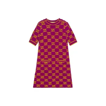 GUCCI SS23 Short Sleeved Dresses Women's Purple
