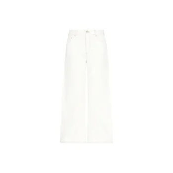 EMPORIO ARMANI J33 Mid rise Cropped Wide leg Jeans In Garment dyed Bull