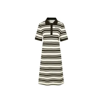 3COLOUR Short Sleeved Dresses Women's Black Rice Stripes