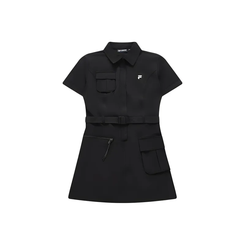 FILA FUSION URBAN TECH Short Sleeved Dress Women's Jet Black-0