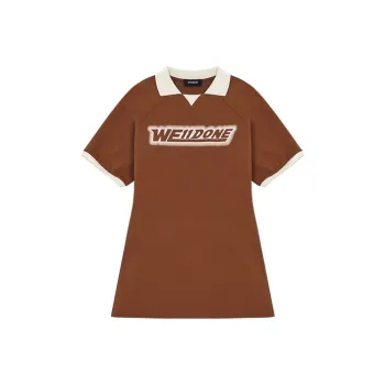 WE11DONE Short Sleeved Dresses Women's Brown