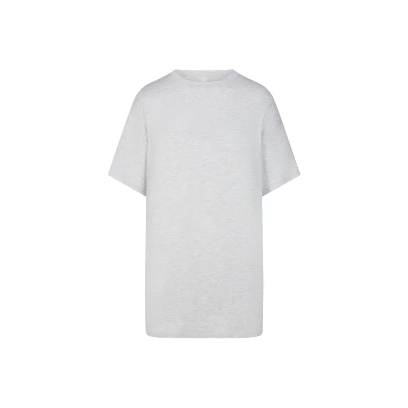 SKIMS SLEEP T-SHIRT MINI DRESS Short-Sleeved Dresses Women's Light Heather Grey-0