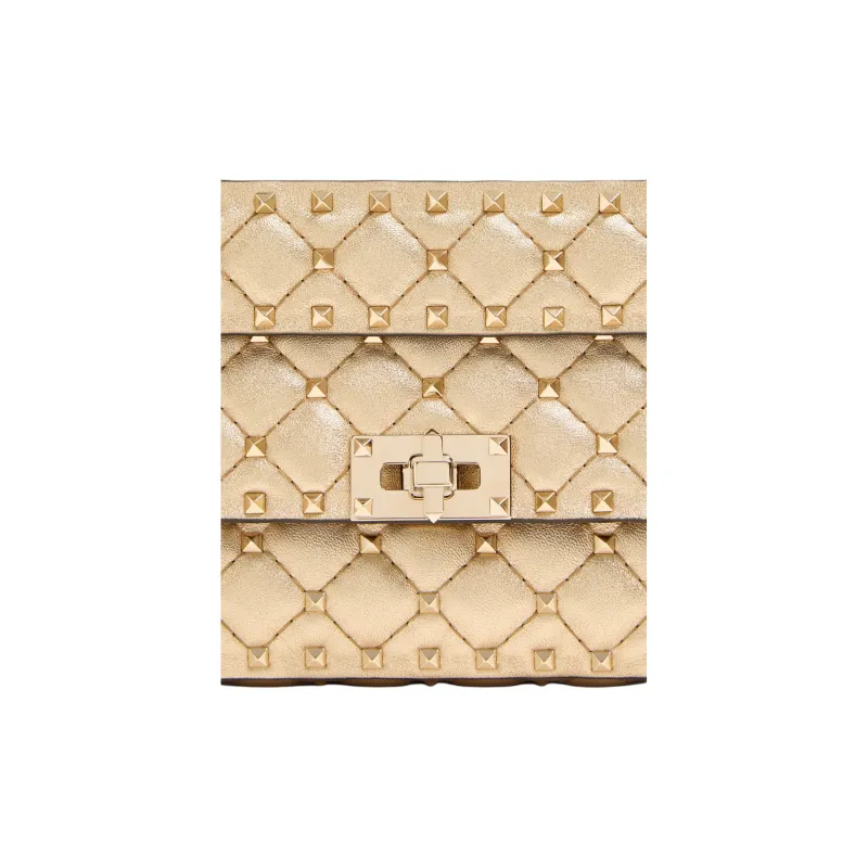 Valentino GARAVANI Nappa Leather Portable Crossbody Bag, Shoulder Bag Small Size Women's Beige-4