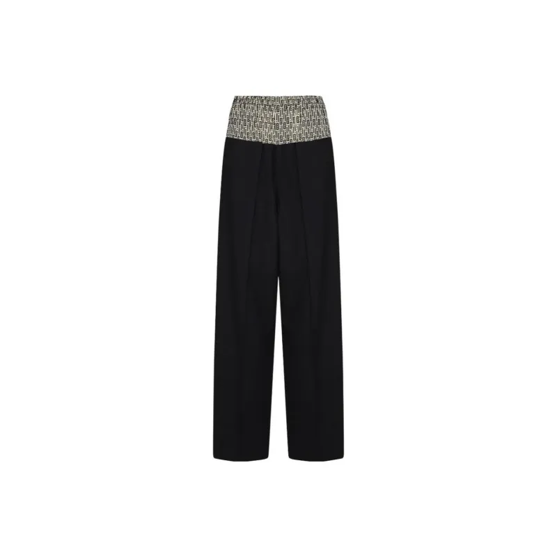 FENDI Ff Jacquard Straight Leg Trousers-0