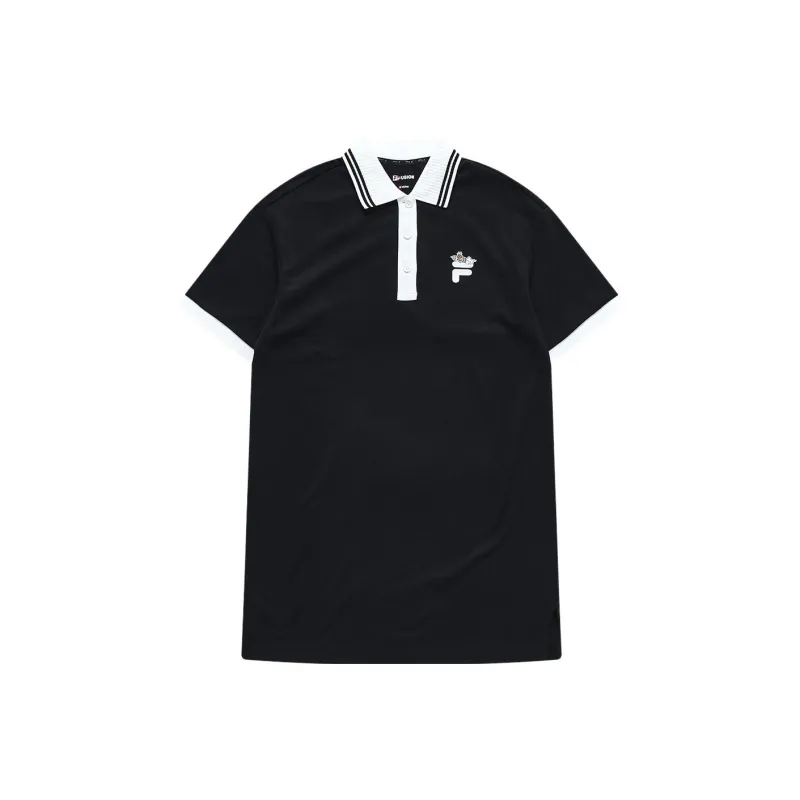 FILA FUSION Short Sleeved Dresses Women's Pitch Black-0
