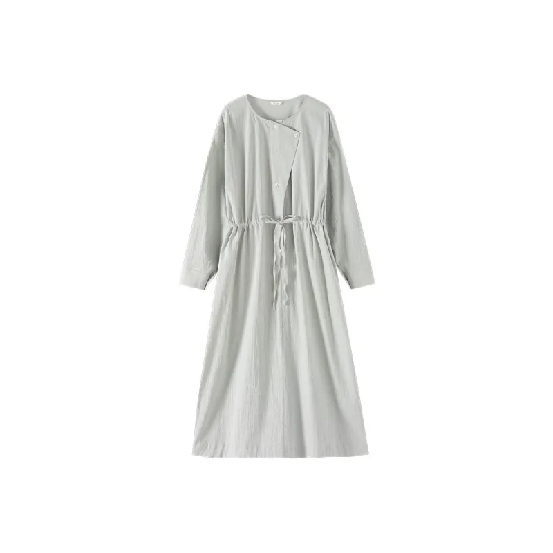 Hacikis Long Sleeved Dresses Women's Tourmaline Blue-0