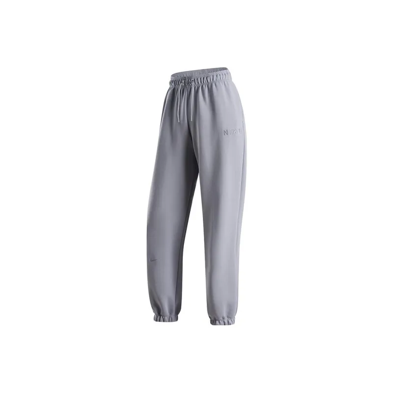 Nike Knitted Sports Pants Women's Gray Purple-0