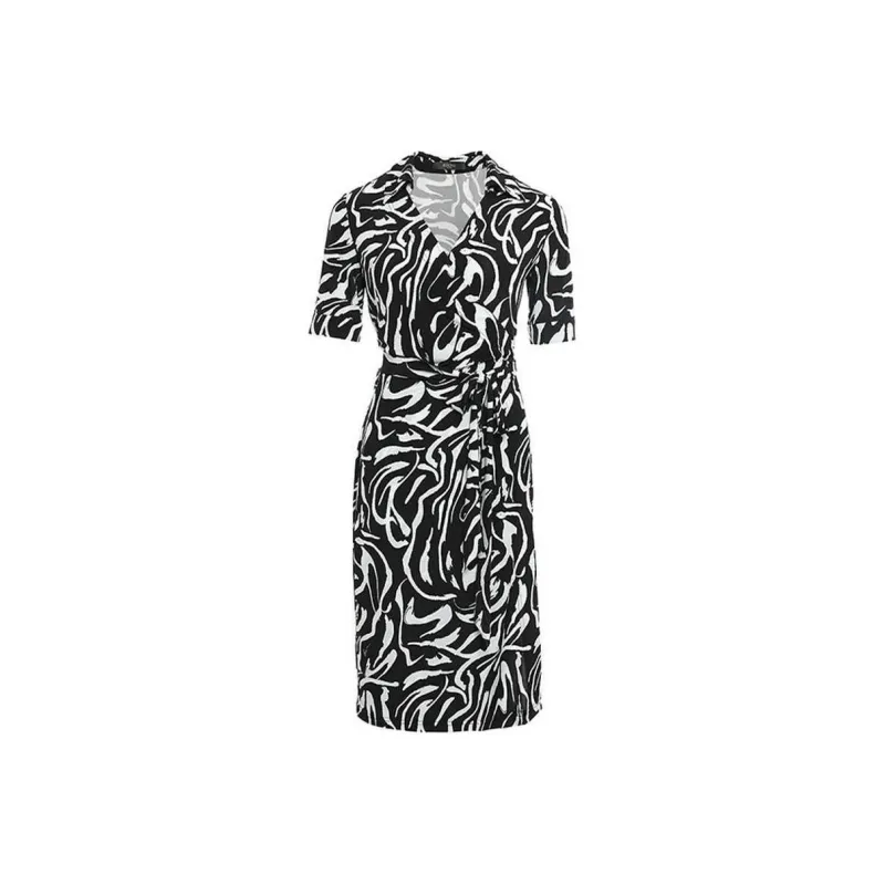 BESIONIA SS24 Short Sleeved Dresses Women's Black White-0