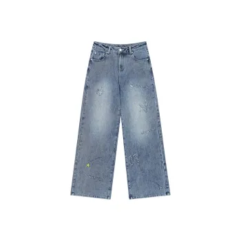 ELF SACK Jeans Women's Stars Gray Blue