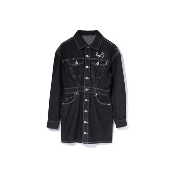 A BATHING APE Bape Long Sleeved Dresses Women's Black