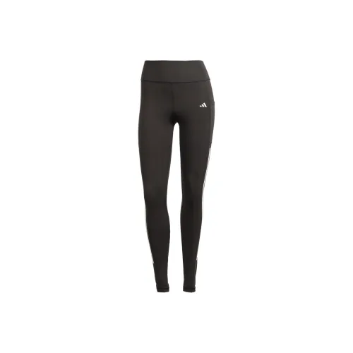 Adidas Free Shipping With AdiClub Optime 3 Stripes Full Length Leggings