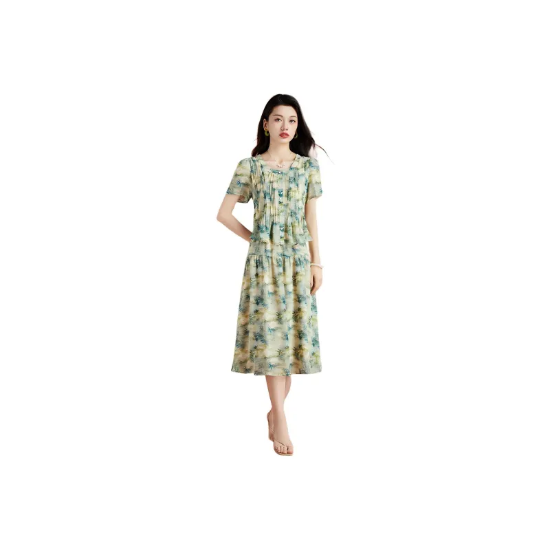 Mylan Short Sleeved Dresses Women's Blue-0