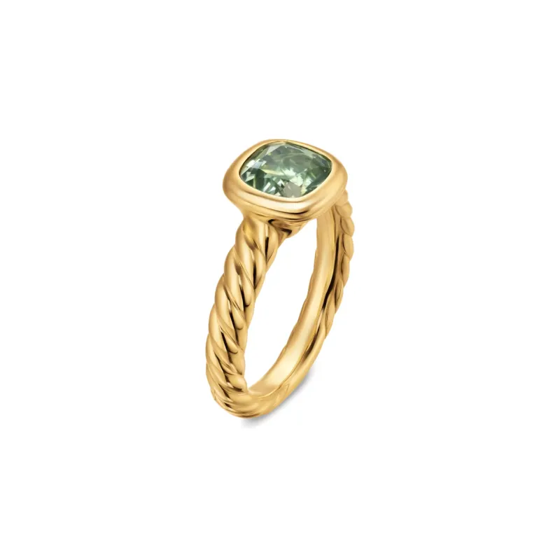 David Yurman 18K Yellow Gold Dy Mercer® Prasiolite Ring-3