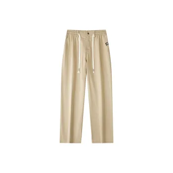 JIANWANG Casual Pants Unisex Light Khaki