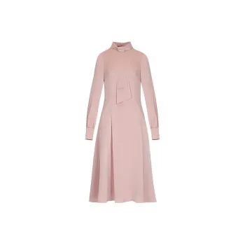 BBLLUUEE Long Sleeved Dress Women's Lady Dior Pink