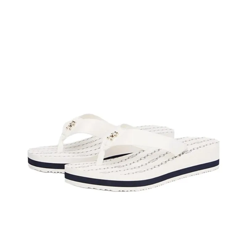 Tommy Hilfiger TH Monogram EVA Slip Resistant Flip Flops Women's White-2