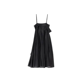 SOON FLOWER Summer Slip Dresses Women's Black