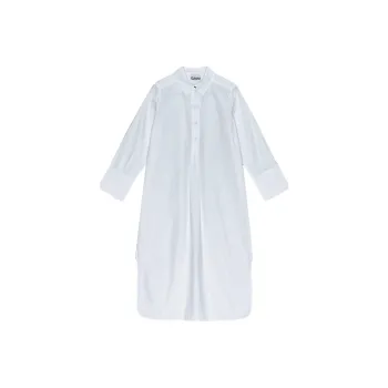 GANNI Poplin Oversized Midi Shirt Dress