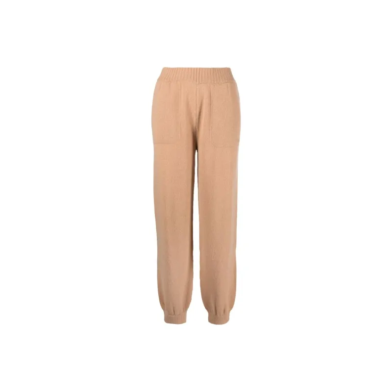 MSGM Knitted Sweatpants Women's Beige-0