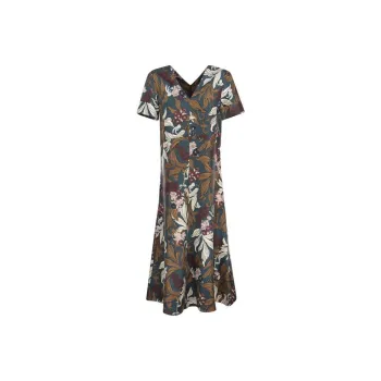 'S MAX MARA Short Sleeved Dress Women's Multicolor